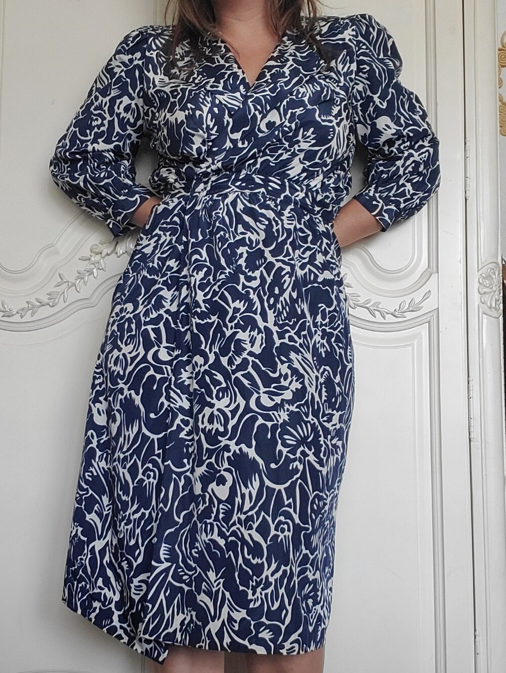 Vintage Jonathan Martin Floral True Wrap Dress
